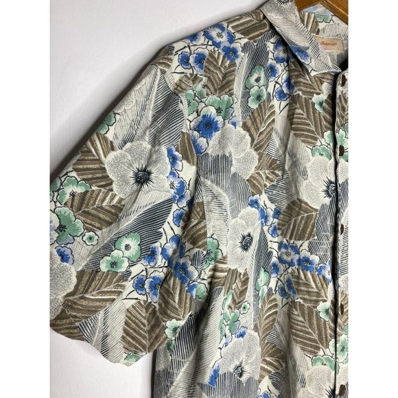 Tommy Bahama Men's Large Short Sleeve Button 100% Silk Shirt - Picture 2 of 9